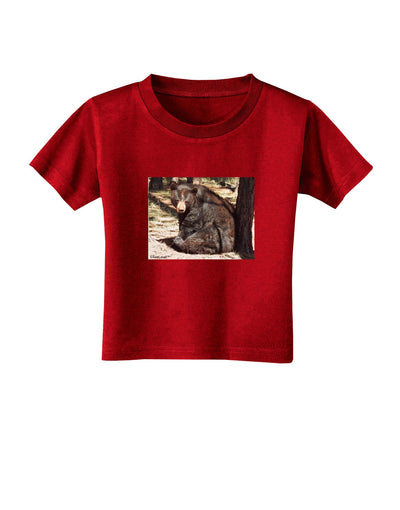 Sad Black Bear Toddler T-Shirt Dark-Toddler T-Shirt-TooLoud-Red-2T-Davson Sales