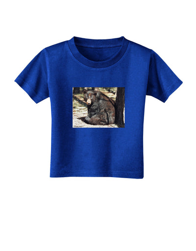 Sad Black Bear Toddler T-Shirt Dark-Toddler T-Shirt-TooLoud-Royal-Blue-2T-Davson Sales