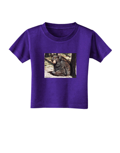 Sad Black Bear Toddler T-Shirt Dark-Toddler T-Shirt-TooLoud-Purple-2T-Davson Sales