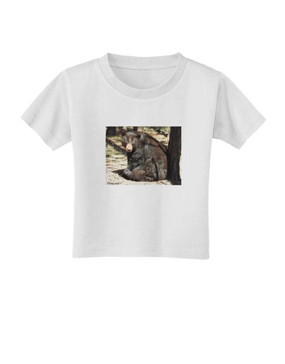 Sad Black Bear Toddler T-Shirt-Toddler T-Shirt-TooLoud-White-2T-Davson Sales