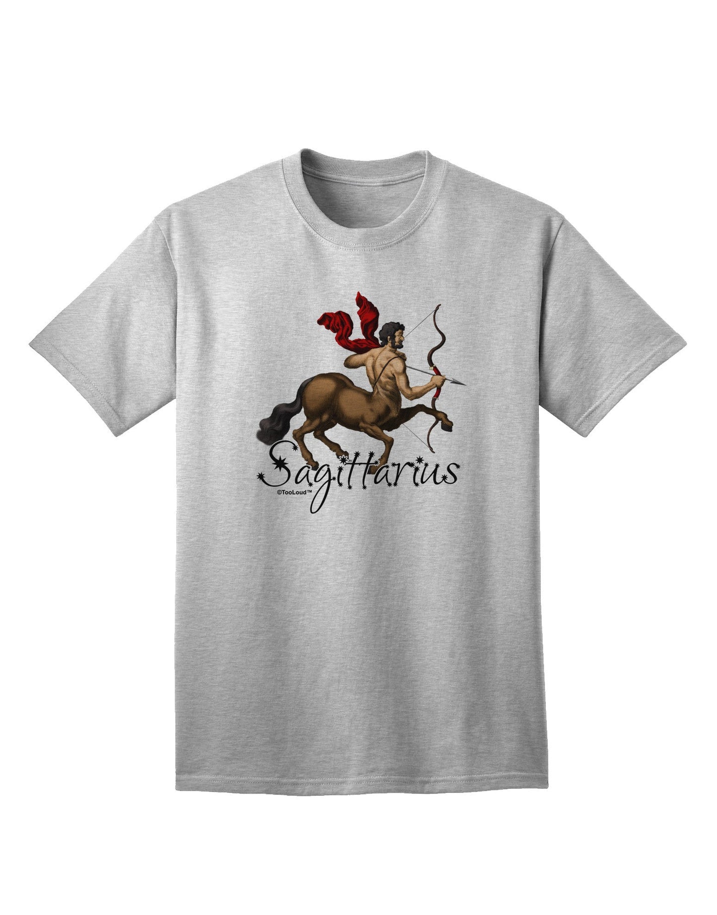 Sagittarius Color Illustration Adult T-Shirt-Mens T-Shirt-TooLoud-AshGray-Small-Davson Sales