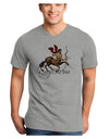 Sagittarius Color Illustration Adult V-Neck T-shirt-Mens V-Neck T-Shirt-TooLoud-HeatherGray-Small-Davson Sales