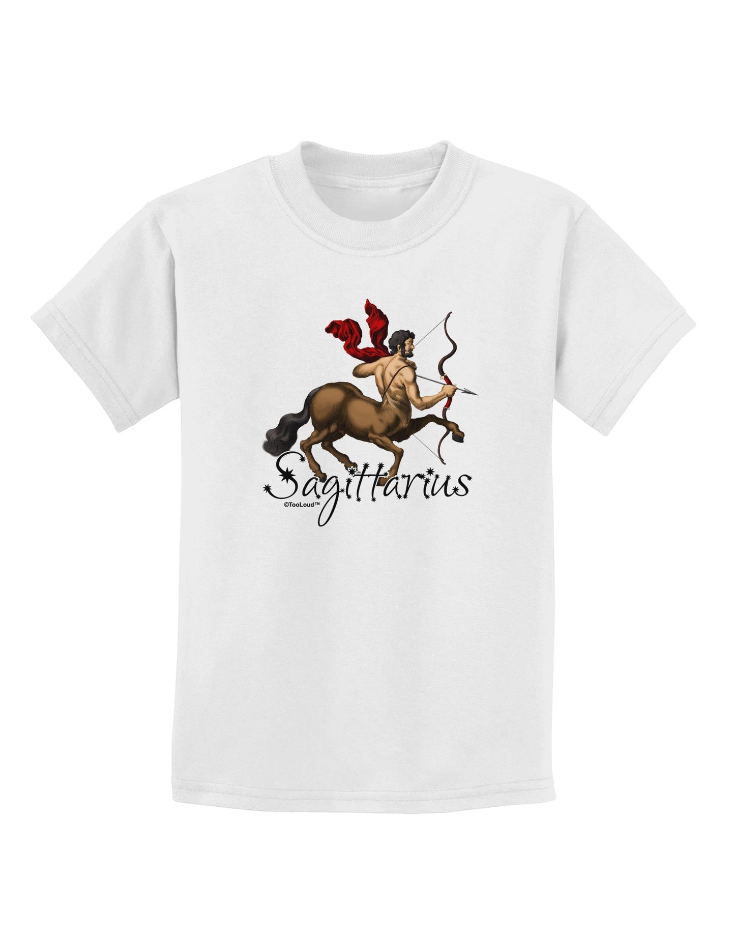 Sagittarius Color Illustration Childrens T-Shirt-Childrens T-Shirt-TooLoud-White-X-Small-Davson Sales