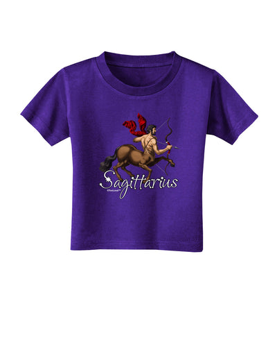 Sagittarius Color Illustration Toddler T-Shirt Dark-Toddler T-Shirt-TooLoud-Purple-2T-Davson Sales