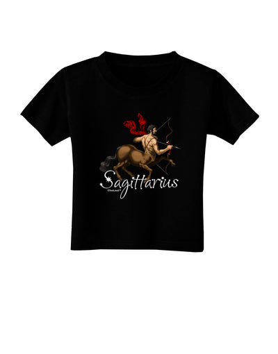 Sagittarius Color Illustration Toddler T-Shirt Dark-Toddler T-Shirt-TooLoud-Black-2T-Davson Sales