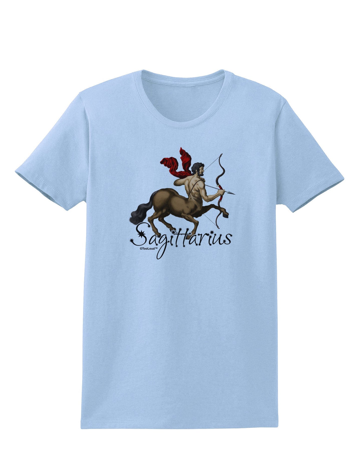 Sagittarius Color Illustration Womens T-Shirt-Womens T-Shirt-TooLoud-Light-Blue-X-Small-Davson Sales