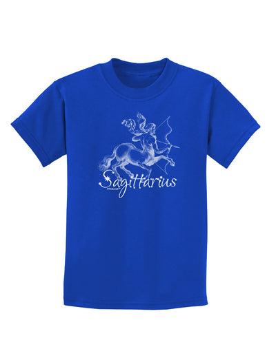 Sagittarius Illustration Childrens Dark T-Shirt-Childrens T-Shirt-TooLoud-Royal-Blue-X-Small-Davson Sales