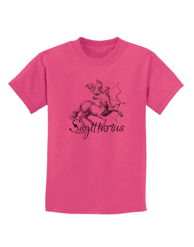 Sagittarius Illustration Childrens T-Shirt-Childrens T-Shirt-TooLoud-Sangria-X-Small-Davson Sales