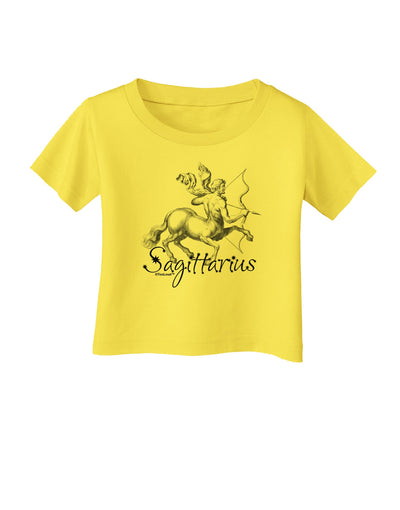 Sagittarius Illustration Infant T-Shirt-Infant T-Shirt-TooLoud-Yellow-06-Months-Davson Sales