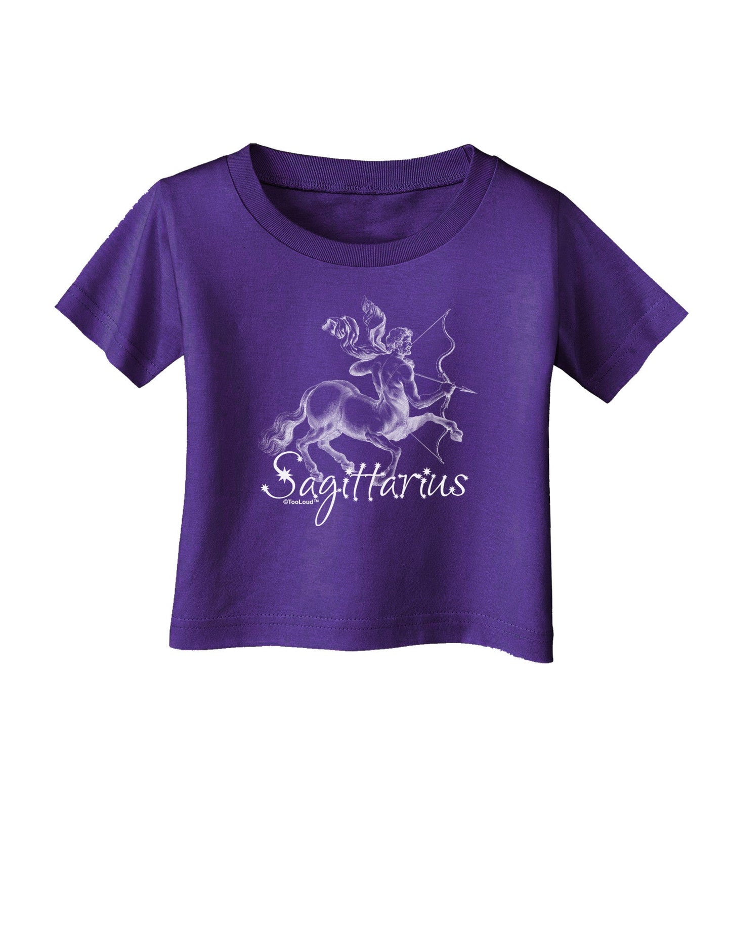 Sagittarius Illustration Infant T-Shirt Dark-Infant T-Shirt-TooLoud-Purple-06-Months-Davson Sales
