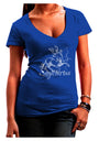 Sagittarius Illustration Juniors V-Neck Dark T-Shirt-Womens V-Neck T-Shirts-TooLoud-Royal-Blue-Juniors Fitted Small-Davson Sales