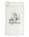 Sagittarius Illustration Micro Terry Gromet Golf Towel 11&#x22;x19-Golf Towel-TooLoud-White-Davson Sales