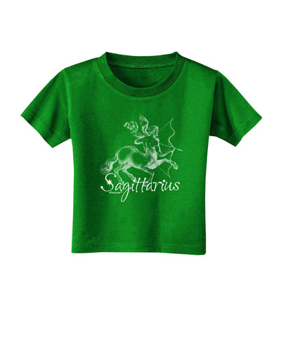 Sagittarius Illustration Toddler T-Shirt Dark-Toddler T-Shirt-TooLoud-Clover-Green-2T-Davson Sales