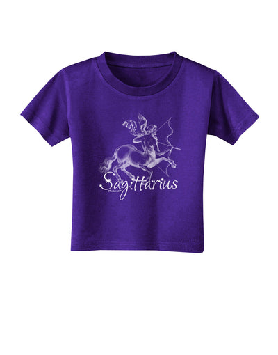 Sagittarius Illustration Toddler T-Shirt Dark-Toddler T-Shirt-TooLoud-Purple-2T-Davson Sales