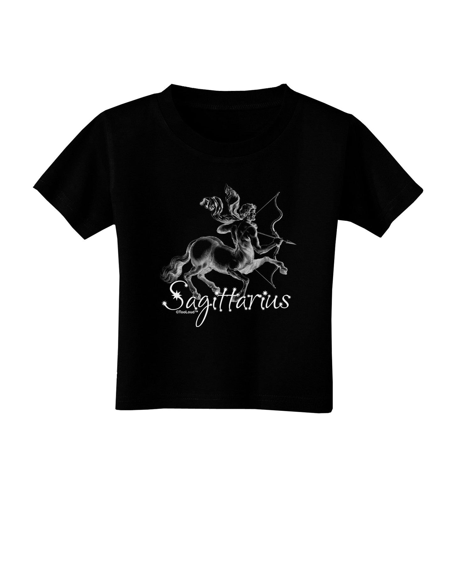 Sagittarius Illustration Toddler T-Shirt Dark-Toddler T-Shirt-TooLoud-Black-2T-Davson Sales