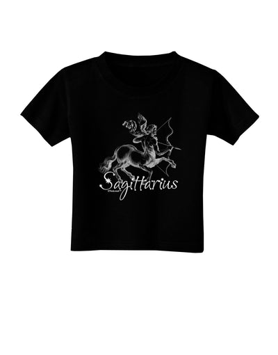 Sagittarius Illustration Toddler T-Shirt Dark-Toddler T-Shirt-TooLoud-Black-2T-Davson Sales