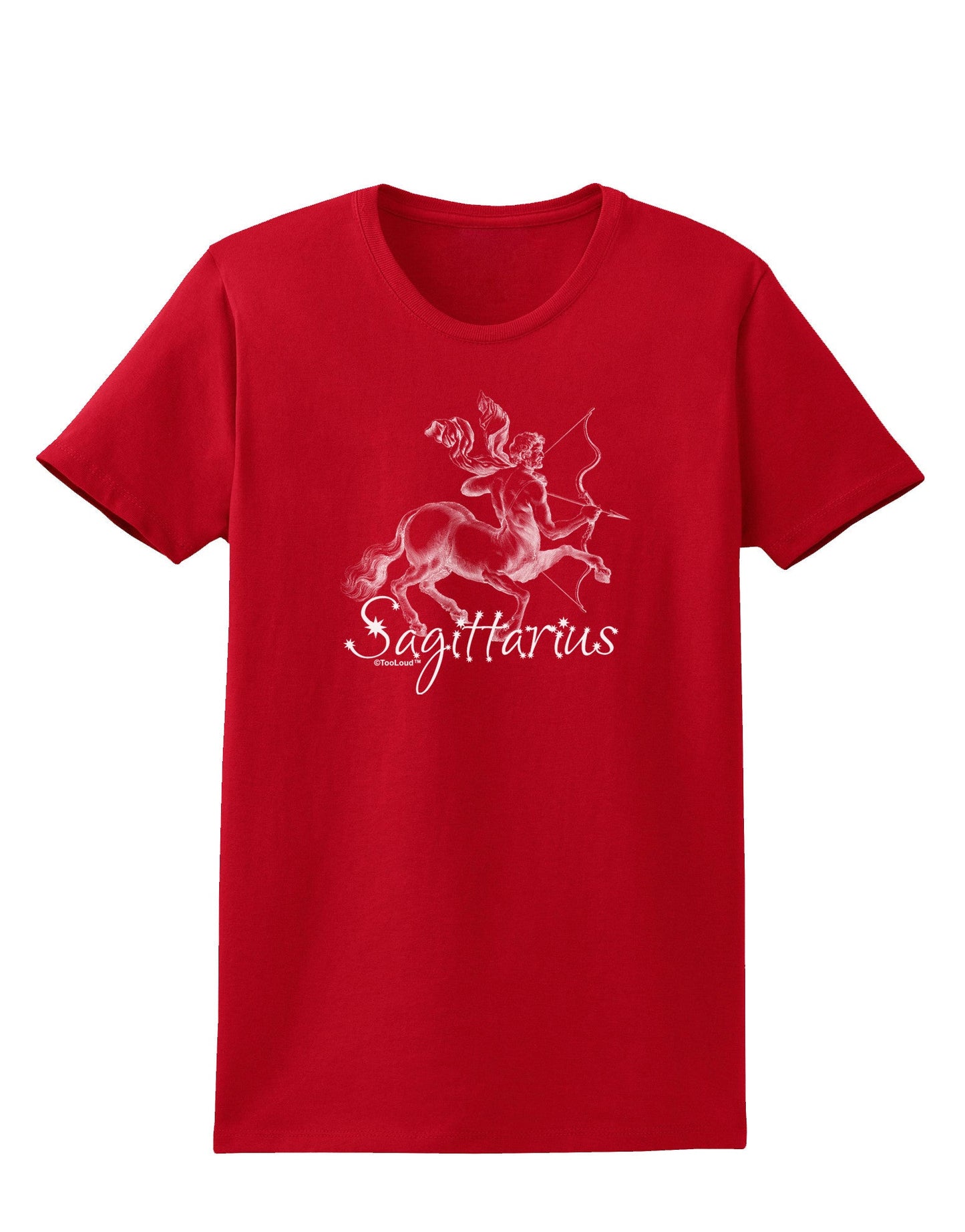 Sagittarius Illustration Womens Dark T-Shirt-TooLoud-Red-X-Small-Davson Sales