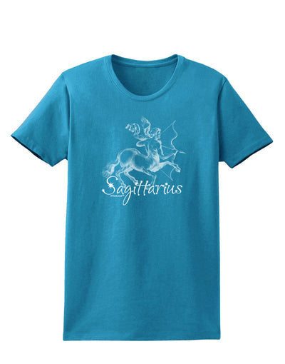 Sagittarius Illustration Womens Dark T-Shirt-TooLoud-Turquoise-X-Small-Davson Sales