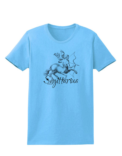 Sagittarius Illustration Womens T-Shirt-Womens T-Shirt-TooLoud-Aquatic-Blue-X-Small-Davson Sales