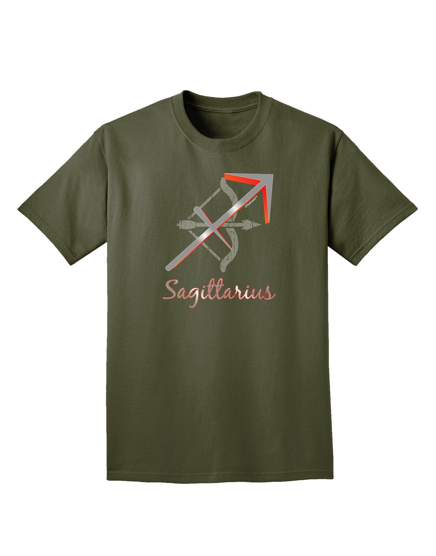 Sagittarius Symbol Adult Dark T-Shirt-Mens T-Shirt-TooLoud-Military-Green-Small-Davson Sales