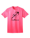 Sagittarius Symbol Adult T-Shirt-unisex t-shirt-TooLoud-Neon-Pink-Small-Davson Sales
