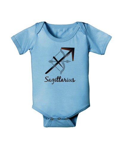 Sagittarius Symbol Baby Romper Bodysuit-Baby Romper-TooLoud-LightBlue-06-Months-Davson Sales