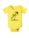 Sagittarius Symbol Baby Romper Bodysuit-Baby Romper-TooLoud-Yellow-06-Months-Davson Sales