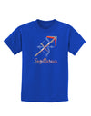 Sagittarius Symbol Childrens Dark T-Shirt-Childrens T-Shirt-TooLoud-Royal-Blue-X-Small-Davson Sales