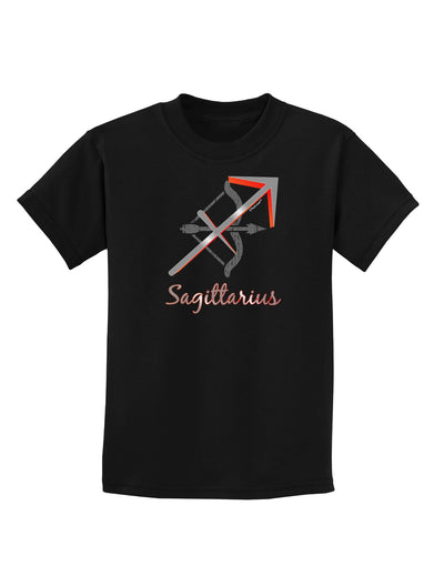 Sagittarius Symbol Childrens Dark T-Shirt-Childrens T-Shirt-TooLoud-Black-X-Small-Davson Sales