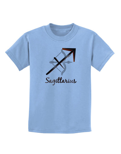 Sagittarius Symbol Childrens T-Shirt-Childrens T-Shirt-TooLoud-Light-Blue-X-Small-Davson Sales