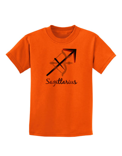 Sagittarius Symbol Childrens T-Shirt-Childrens T-Shirt-TooLoud-Orange-X-Small-Davson Sales