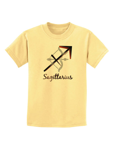 Sagittarius Symbol Childrens T-Shirt-Childrens T-Shirt-TooLoud-Daffodil-Yellow-X-Small-Davson Sales