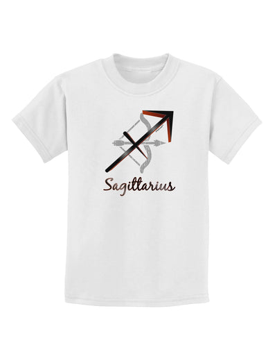 Sagittarius Symbol Childrens T-Shirt-Childrens T-Shirt-TooLoud-White-X-Small-Davson Sales