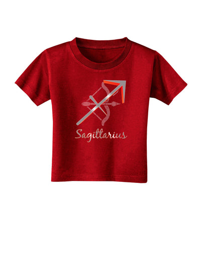 Sagittarius Symbol Toddler T-Shirt Dark-Toddler T-Shirt-TooLoud-Red-2T-Davson Sales