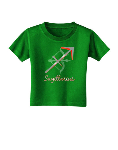 Sagittarius Symbol Toddler T-Shirt Dark-Toddler T-Shirt-TooLoud-Clover-Green-2T-Davson Sales