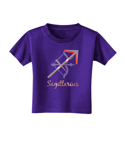 Sagittarius Symbol Toddler T-Shirt Dark-Toddler T-Shirt-TooLoud-Purple-2T-Davson Sales