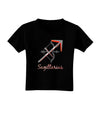 Sagittarius Symbol Toddler T-Shirt Dark-Toddler T-Shirt-TooLoud-Black-2T-Davson Sales