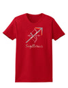 Sagittarius Symbol Womens Dark T-Shirt-TooLoud-Red-X-Small-Davson Sales