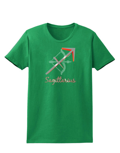 Sagittarius Symbol Womens Dark T-Shirt-TooLoud-Kelly-Green-X-Small-Davson Sales