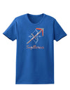 Sagittarius Symbol Womens Dark T-Shirt-TooLoud-Royal-Blue-X-Small-Davson Sales