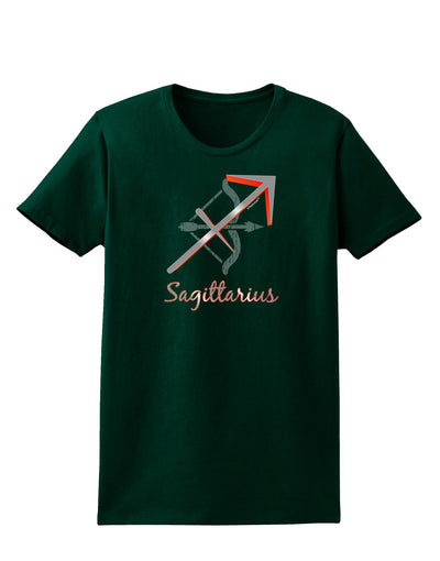 Sagittarius Symbol Womens Dark T-Shirt-TooLoud-Forest-Green-Small-Davson Sales