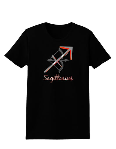 Sagittarius Symbol Womens Dark T-Shirt-TooLoud-Black-X-Small-Davson Sales