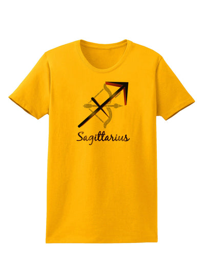 Sagittarius Symbol Womens T-Shirt-Womens T-Shirt-TooLoud-Gold-X-Small-Davson Sales