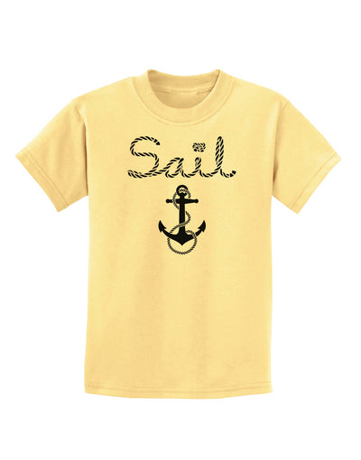 Sail Nautical Sailor Boating Childrens T-Shirt-Childrens T-Shirt-TooLoud-Daffodil-Yellow-X-Small-Davson Sales