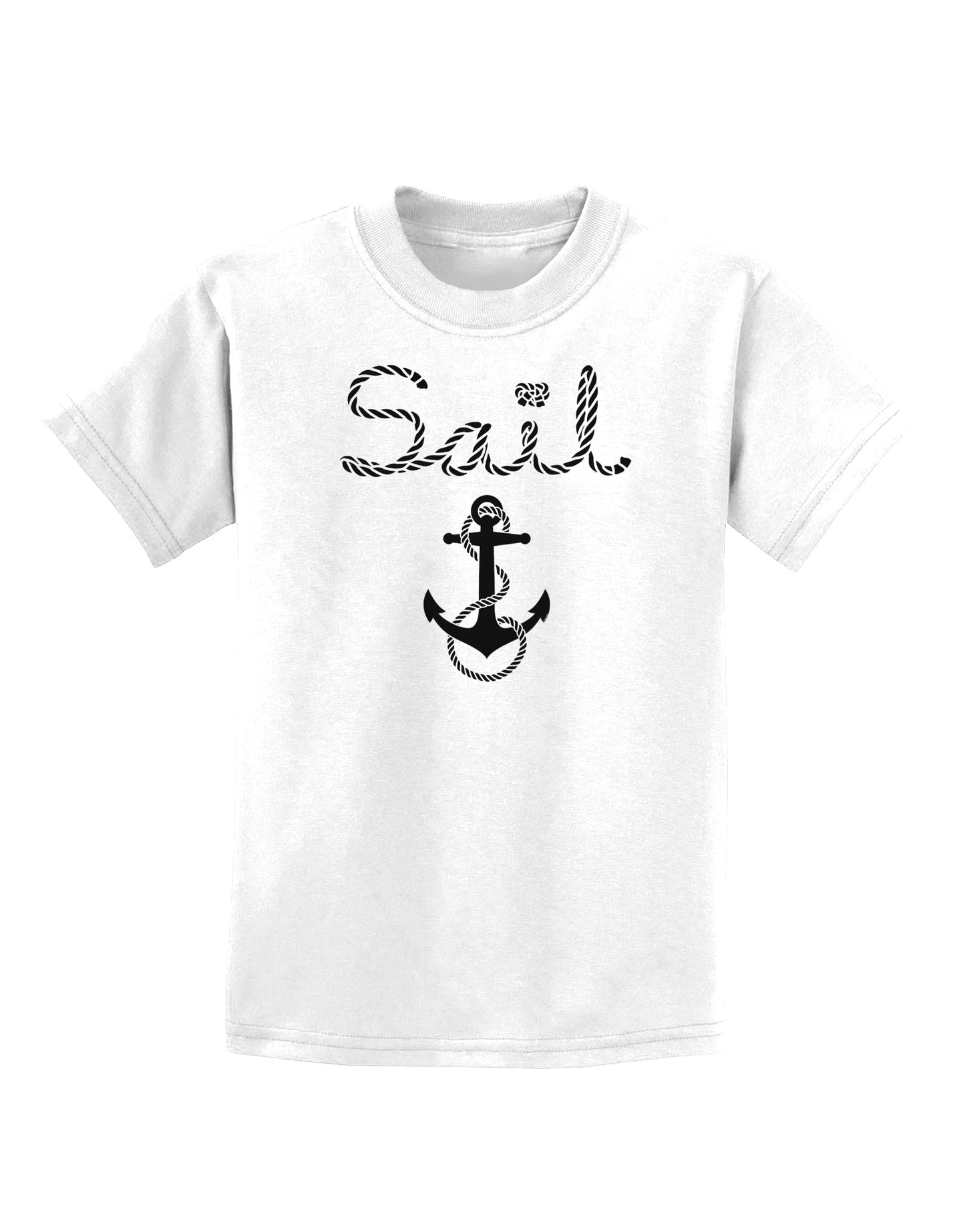 Sail Nautical Sailor Boating Childrens T-Shirt-Childrens T-Shirt-TooLoud-White-X-Small-Davson Sales