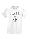 Sail Nautical Sailor Boating Childrens T-Shirt-Childrens T-Shirt-TooLoud-White-X-Small-Davson Sales