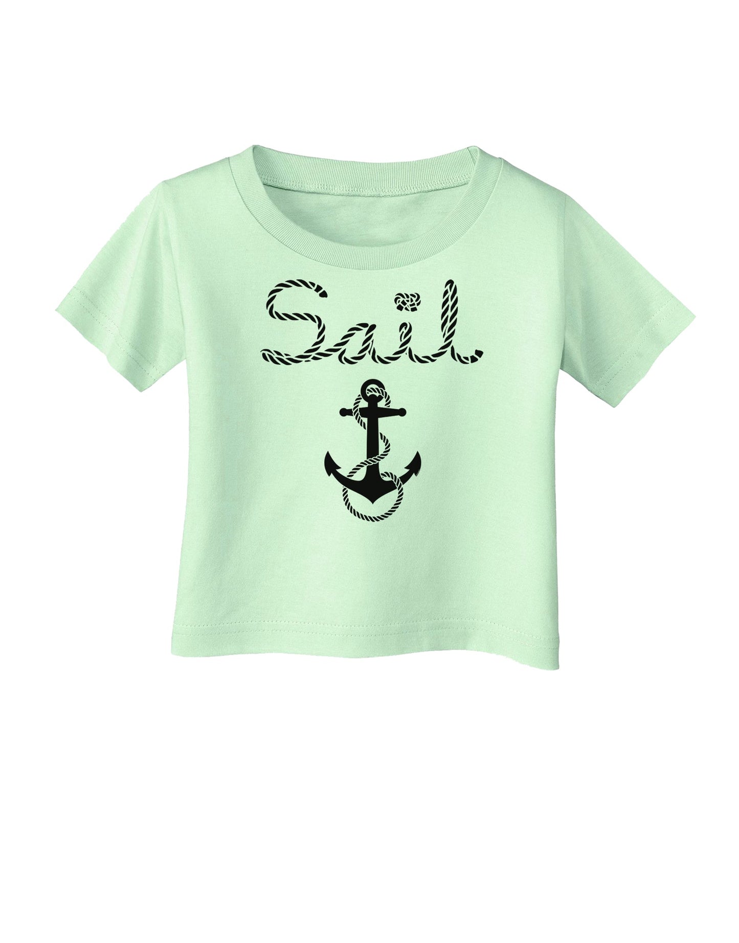Sail Nautical Sailor Boating Infant T-Shirt-Infant T-Shirt-TooLoud-Light-Green-06-Months-Davson Sales