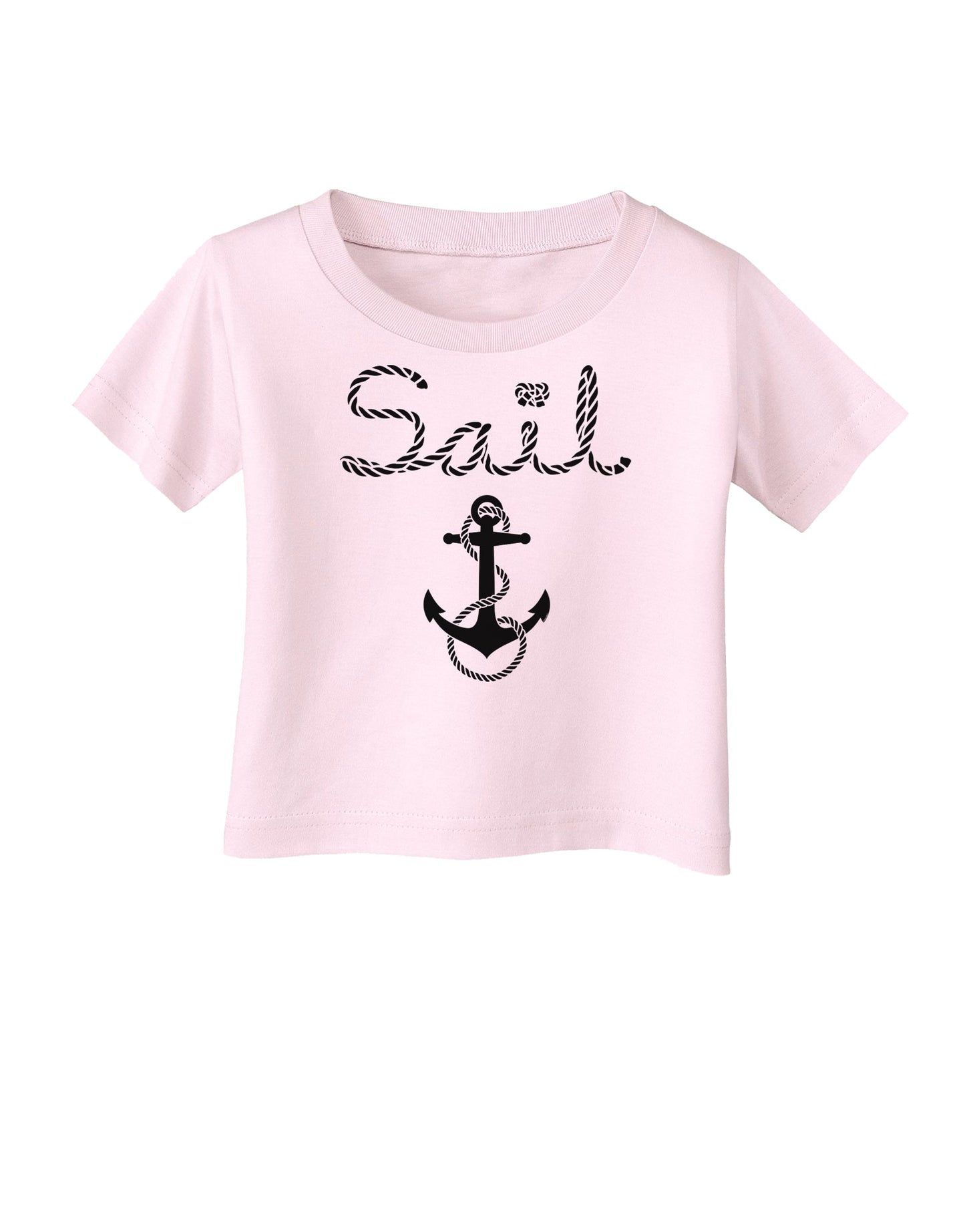 Sail Nautical Sailor Boating Infant T-Shirt-Infant T-Shirt-TooLoud-Light-Pink-06-Months-Davson Sales