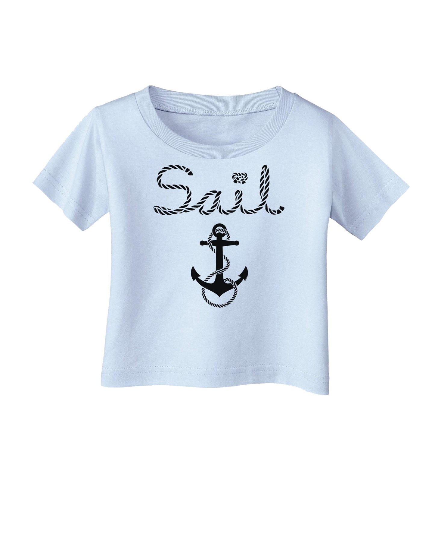 Sail Nautical Sailor Boating Infant T-Shirt-Infant T-Shirt-TooLoud-Light-Blue-06-Months-Davson Sales