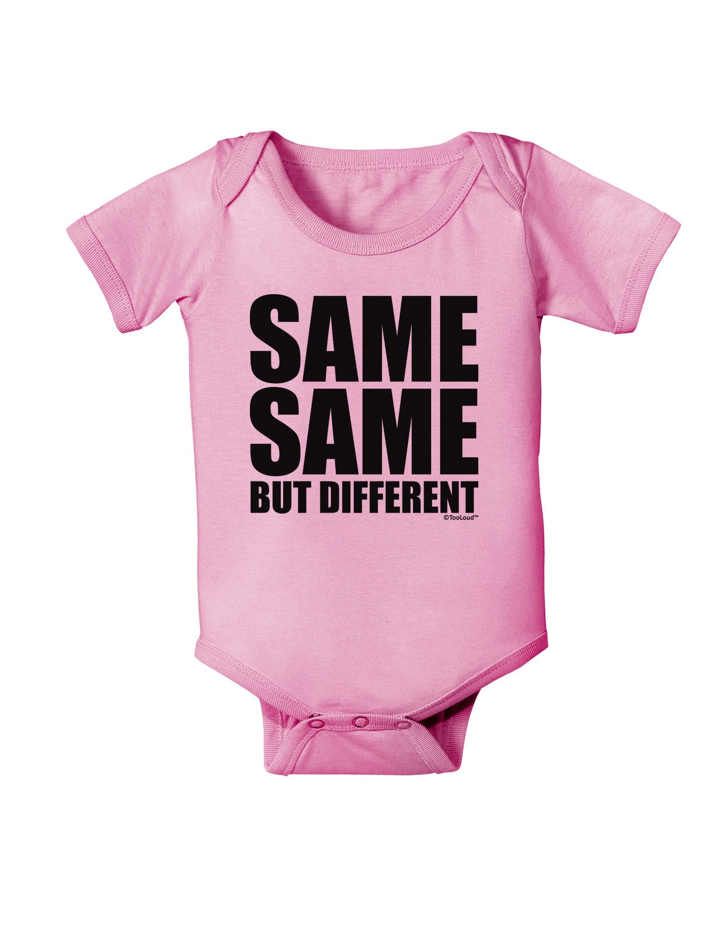 Same Same But Different Baby Romper Bodysuit-Baby Romper-TooLoud-Light-Pink-06-Months-Davson Sales